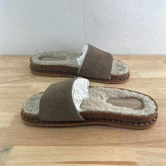 Vince Camuto Kanadial Sandal- Verona Suede- Tuscan Taupe- Size 6- NIB - Picture 4 of 8